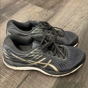 Asics Grayish/Blue/ Pewter Athletic Sneakers